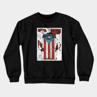 Puerto Rican Flag Door San Juan Puerto Rico Crewneck Sweatshirt